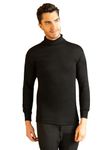 Lux Cottswool Men's High-Neck Thermal Top_COTT_HI-Neck_TOP_BLK_90_1PC