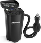 BESTEK 200W Power Inverter, 12V DC to 110V AC Car Plug Adapter Outlet Converter with [30W USB-C]/USB-Fast Charger(18W) / Dual AC Outlets/car Charger for Laptop