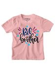 PrintEasy� Big Brother Cotton Round Neck Short Sleeve Unisex Kids Pink T-Shirt for Boys