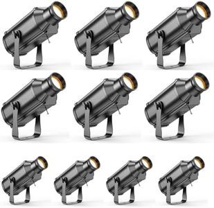 Fancybling LEKO Profile Stage Spotlights, 100W Cool & Warm White COB Lights,3200K-5600K, Zoom Control & DMX512 Par Ellipsidal Lights, 6CH Manual Focus LED Spotlights for Show Stage Event, 10 Pack
