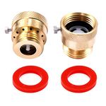 Litorange 2 Pack Brass 3/4" Inch MHT Hose Bibb Connector Backflow Preventer Vacuum Breaker