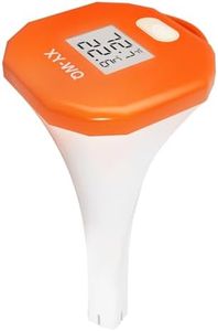 XY-WQ Digital Pool Thermometer with Safety Rope, Floating Water Thermometer with Large LCD Display, Easy-to-Read Big Numbers, IPX8 Waterproof for Swimming Pools, Spas, Hot Tubs & Aquariums