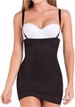 MARIAE FAJAS FU112 Strapless Slimmer Shapewear Slip Dress | Faja Vestido Black XS