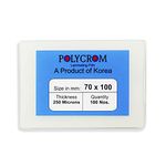 Polycrom 250 Microns Korean (Id Card Size 70mm X 100mm) Lamination Pouch Clear Glossy Thermal Transparent Waterproof (Home&Office):Driving License (200)
