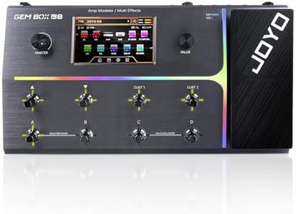 JOYO Guitar Multi-Effects Processor Pedal with 5" Touchscreen, 160+ Effects, 400 Presets, Amp Modeling, IR Loader, Drum Machine & USB Audio Interface All-in-One Pedalboard for Studio/Live (GEM BOX K8)