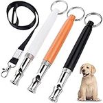 Faburo 3pcs Ultrasonic Professional Dog Whistles with Lanyard Training Whistles for Recall & Dog Training, Adjustable Frequencies, Dog Training Set