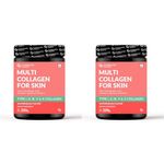 Carbamide Forte Hydrolyzed Multi Collagen Powder With Marine Collagen, All 5 Types of Collagen Peptides Included - TYPE I, II, III, V, X Collagen Supplements for Women & Men, Watermelon Flavor - 200g
