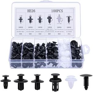 Juego de clips de fijación para coche, 6 tipos diferentes de clips de revestimiento de puerta y clips de plástico universales para parachoques
