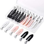 20 Pcs No Bend Hair Clips, No Crease Hair Clips Curl Pin Clips with Storage Box for Hairstyle Bangs Waves Makeup Application