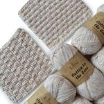 KnitPal Cotton to The Core Speckled Soft Baby Cotton Yarn for Crocheting, 72% Cotton and 28% Acrylic - 3 DK Weight Cotton Acrylic Blend Yarn for Knitting - 6 Skeins, 810yds/300g - Vanilla Wafer