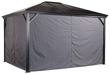 Sojag Accessories Set of 4 10' x 10' Curtains for Verona Outdoor Gazebo - Grey