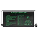 RC SLL Seedling Heat Mat 10" x 20.75",Waterproof Plant Hydroponic Heating Mat for Seed Starting,Plant Germination and Reptile with Power-Off Protection (1 Pack)