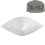 46 x 37 Inch Patio Furniture Cover Airbag-Rectangle Patio Table Cover Air Pillow-Inflatable Outdoor Furniture Cover Support Prevents Leaves,Water and Snow Pooling (46 x 37 Inch)