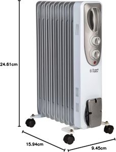 Russell Hobbs 2000W Oil-Filled Radiator Heater – Portable Electric