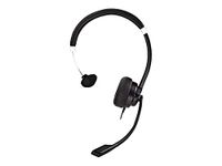 V7 Deluxe Mono Headset, USB, Boom Mic, Adjustable Headband for PC, Mac, Laptop Computer, Chromebook, Black