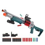 30-Inch Soft Dart Foam Blaster 80FPS with Flashlight – Shell Ejecting, Manual Loading Spring Soft Dart Blaster for Outdoor Fun for 14+ Years Old