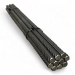 10x Rebar Reinforcement Ribbed Metal Reinforcement Rods | Durable Steel Bars for Concrete (ø10mm, 50 cm)