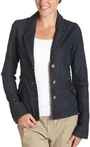 Buffalo by David Bitton Women's Nataly Denim Blazer, Hutton Blue, Large