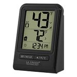 La Crosse Technology 308-1409BT-CBP Wireless Temperature & Humidity Station with Time, Black