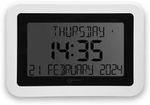 Geemarc Dementia Clock - The Easy-to-read & Self-setting Viso10V2 - Ideal for Seniors and People Living with Alzheimer's - Battery Operated - No Backlight - UK Version