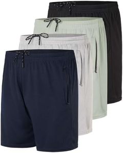 4 Pack: Big & Tall Mens Mesh Knit 5 Inch Gym Heavyweight King Size Short Running Athletic Shorts for Men with Pockets Inseam Basketball Workout Training Summer Tennis Active Sport - Set 6, 3X