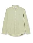 Farah - Men's Cotton Shirt, Steen Slim Fit, Brushed Organic Cotton Casual Shirt, Moss Green, XL