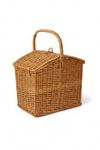 Kane Karts Wicker Picnic Basket with Top Handle | Handmade Lunch Basket | Handmade Modern Woven Storage (Size: 12")