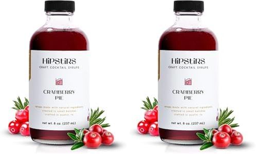HipStirs Cranberry Syrup for Drinks - Our Cranberry Pie Syrup Uses Real Ingredients to make it the Perfect Winter Drink Mixer (8 Fl Oz) (Pack of 2)