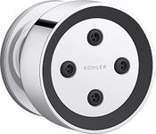 KOHLER 26299-CP Statement Round Single-Function Body Spray, Semi-Recessed Rotating Shower Wall Spray, 2.5 GPM, Polished Chrome