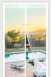 Fly Screens Doors Nets Patio Curtain Insect Mesh for Keeping Out Flies & Bug, Flyscreen French Doors, Screen Door Fly Screen, Magnetic Fly Curtain(75x200cm, White)