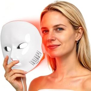 NEWKEY Blue Light Therapy for Acne, 7 Colors LED Face Mask Light Therapy, Blue Red Light Therapy Mask for Wrinkle Acne Reduction - Photon Skin Care Beauty Mask