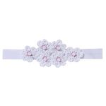 Prapti Handicrafts Crochet Flower Headband For Newborn Baby Girls Infants Toddlers Photo Shoot Birthday Gift 0 to 1 year (Pack of 1 (white)