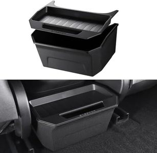 BASENOR 2017-2023 Tesla Model 3 Rear Center Console Organizer TPE Backseat Storage Box with Lid Cover Rear Middle Bin 2nd Row Seat Organizer for Model 3 Interior Accessories Gen 2