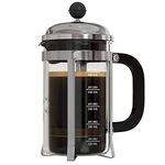 InstaCuppa French Press Coffee Maker with 4 Part Superior Filtration 350 ML with Neoprene Sleeve for Extra Protection, Stainless Steel