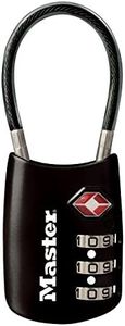 Master Lock 4688D Accepted Set Your Own Combination TSA Approved Luggage Lock, 1 Pack, Black