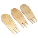 BambooMN Brand - 3.25" (8.3cm) Disposable Bamboo Veneer Tasting Sporks, 72 pcs