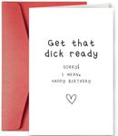 SuperShunhu Dirty Birthday Card for Husband, Sleazy Birthday Card for Boyfriend Him, Raunchy Birthday Card from Girlfriend Wife Her