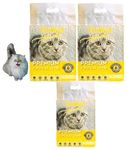Waggytails Purrfect Clumping Tofu Cat Litter (Corn Scent) | 6 Litre in a Pack | Plant Based | Ultra Odour Control | Dust Free,Low Tracking Pellets | Safe for Kittens & Multipule Cats (Pack of 3)