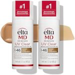 EltaMD UV Clear Tinted Face Sunscreen with Zinc Oxide, SPF 46, 1.7oz 2-Pack