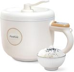 Feekaa Rice Cooker Small 1.2L, Multifunctional Electric Rice Cooker 2 Cups uncooked, Removable Mini Rice Cooker for 1-2 people, 6 Modes Rice Cooker for White Rice, Brown Rice, Stew, Ramen, Porridge, Hot Pot