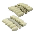 Luo ke 24 Pcs 12MM Rotary Accessories Polishing Set - Includes Bullet Shape and Cylinder Shape Compressed Wool Felt Buffing Wheel with 1/8 Inch Mandrel for Dremel Rotary Tool