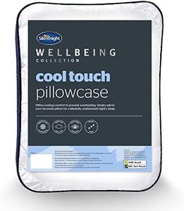 Silentnight Cool Touch Pillowcase - Best Cooling Temperature Control Pillow Cover Case for Hot Flashes Warm Sleepers Stay Cool at Night - Prevent Overheating Long Lasting Pillowcase
