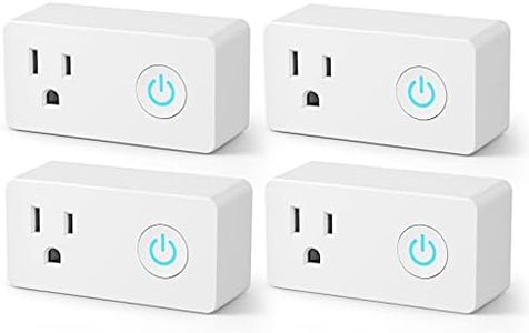 BN-LINK WiFi Heavy Duty Smart Plug Outlet, No Hub Required with Timer Function, White, Compatible with Alexa and Google Assistant, 2.4 Ghz Network Only (4 Pack)