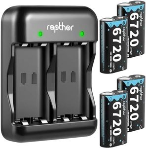 Rapthor 4X 2800mAh Rechargeable Controller Battery Pack for Xbox One/Series with Fast Charger Station Compatible with Xbox One/One X/S/Elite/Series X/S Accessories (4 Battery Packs +1 Charger