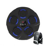 JOYDEF Music Boxing Machine Home Wall Mount Music Boxer, Electronic Smart Focus Agility Training Digital Boxing Wall Target Punching Pads Suitable for Kid. (Black+Blue)