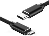 3FT USB-C to Micro USB Cable, USB 2.0 Type C to USB Micro B 5 Pin Charging Cord Braided Support OTG Charge & Sync Compatible with Samsung Galaxy S7 S6 J7 Note 5 Kindle, USB Micro to USB-C Cable