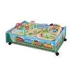 62 Piece Wooden Train Set with Train Table/Trundle - BRIO and Thomas & Friends Compatible