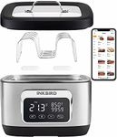 Inkbird Wifi Sous Vide Water Oven-3 in 1 Sous Vide Oven with Rack Divider| 700W Preset 3D Electromagnetic Water Circulation Rapid Heating with App Preset Recipes,Wifi Control & Timer, 8L Capacity