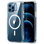 ESR Sidekick Hybrid Case with Magsafe Compatible with iPhone 12 Pro Max (2020), with HaloLock Magnetic Wireless Charging, Scratch Resistant Back, Grippy Protective Frame, Clear
