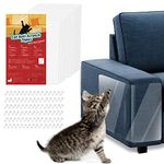 VavoPaw Cat Sofa Protector, 16PCS Anti Scratch Furniture Protector, Cat Scratch Post, Cat Scratch Deterrent Tape with 90PCS Upholstery Pins for Cloth Couch, Doors, Not Applicable to Any Leather Sofa